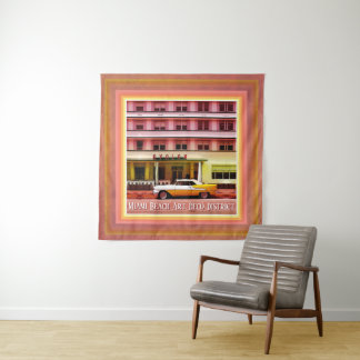 Oldtimer at the Art Deco District, Miami, Florida Tapestry