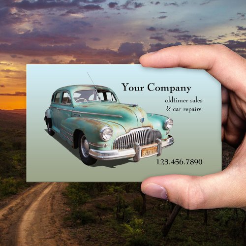 Oldtimer Car Sales Repairs Business Card