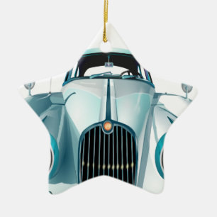 oldtimer car vintage automobile ceramic ornament