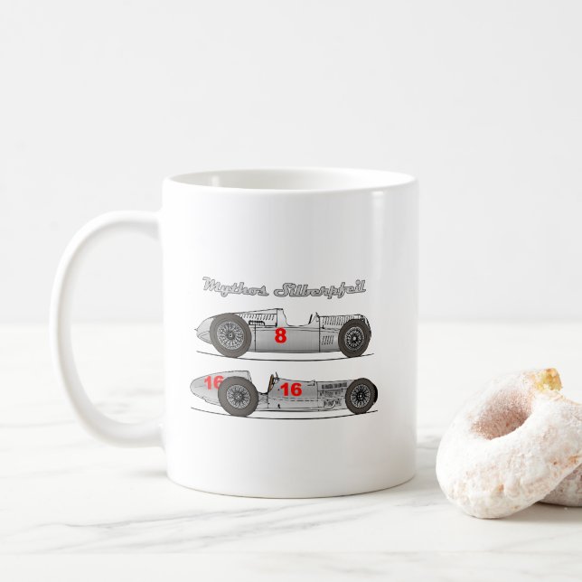 Oldtimer Silver Arrow Germany 1939 Auto-Union  Coffee Mug (With Donut)