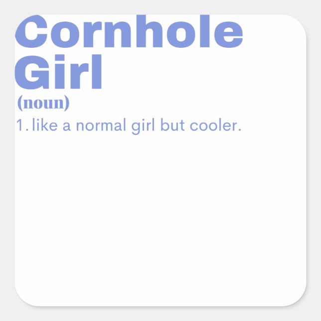 ole Girl - Cornhole Square Sticker (Front)