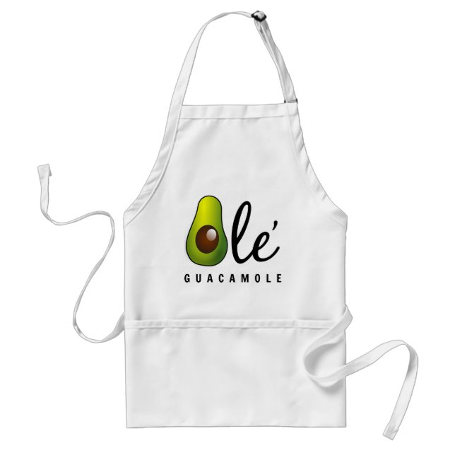 Ole Guacamole Avocado Humor Adult Apron (Front)