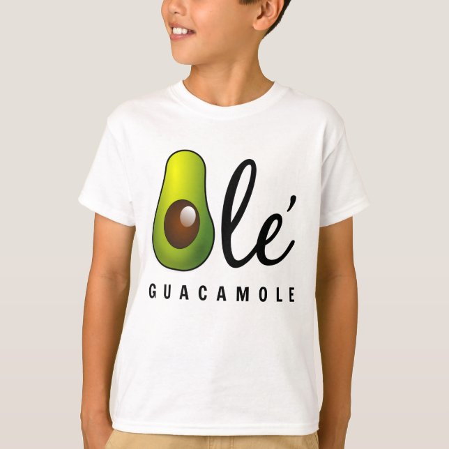 Ole Guacamole Avocado Humor T-Shirt (Front)