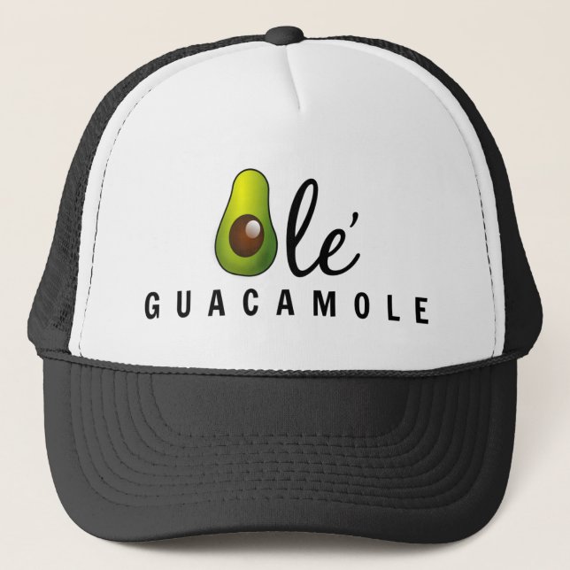Ole Guacamole Avocado Humor Trucker Hat (Front)