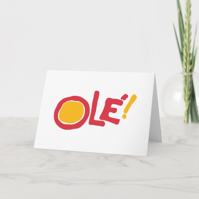 Ole! Letterpress Thank You Card (Front)