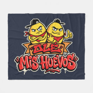 Ole mis huevos 2 fleece blanket