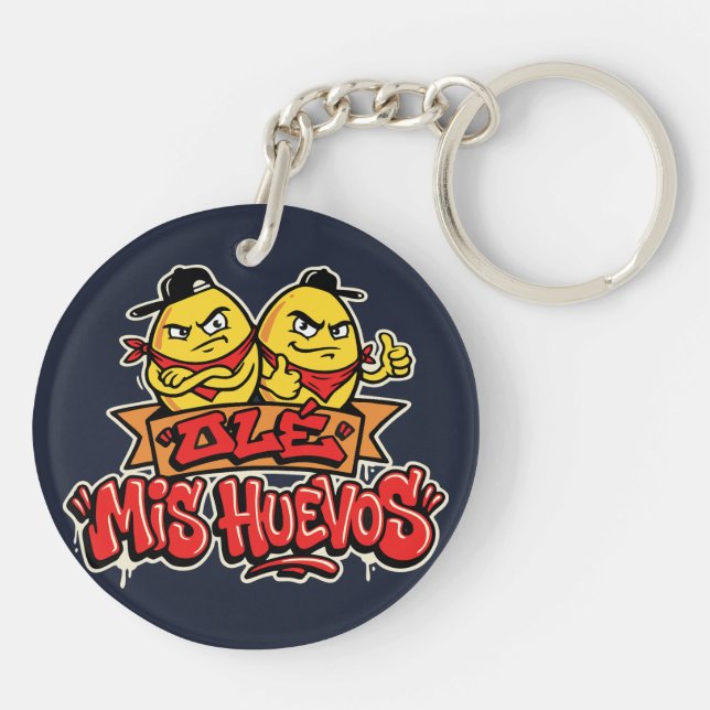 Ole mis huevos 2 keychain (Back)