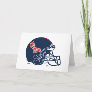 Ole Miss Football Helmet | Dark Blue Card