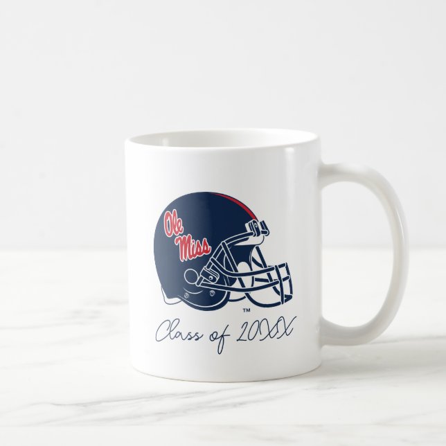 Ole Miss Football Helmet | Dark Blue Coffee Mug (Right)