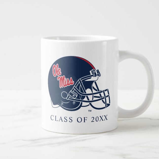 Ole Miss Football Helmet | Dark Blue Giant Coffee Mug (Right)
