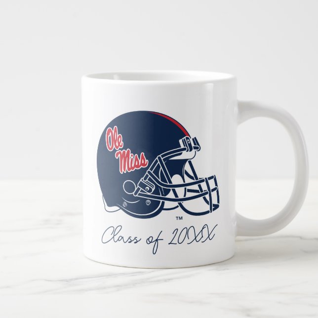 Ole Miss Football Helmet | Dark Blue Giant Coffee Mug (Right)