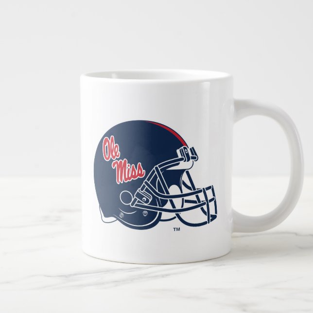 Ole Miss Football Helmet | Dark Blue Giant Coffee Mug (Right)