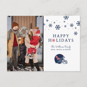 Ole Miss Football Helmet Dark Blue Holiday Postcard