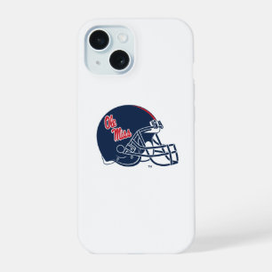Ole Miss Football Helmet   Dark Blue iPhone 15 Case