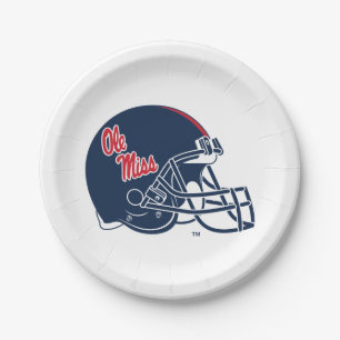 Ole Miss Football Helmet   Dark Blue Paper Plates