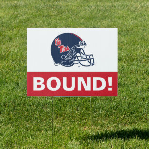 Ole Miss Football Helmet Dark Blue Sign