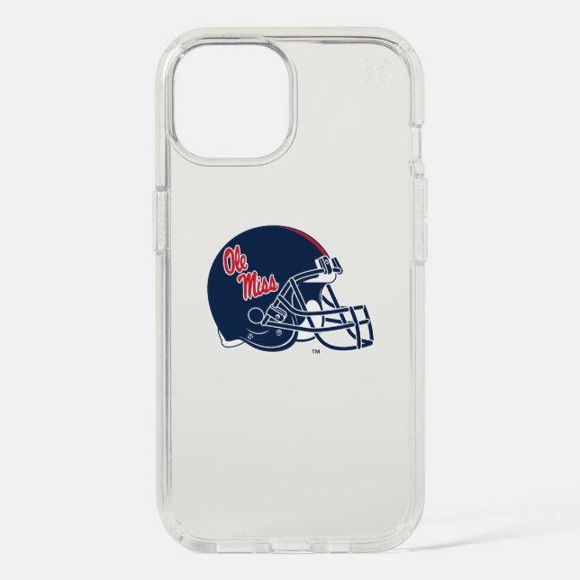 Ole Miss Football Helmet | Dark Blue Speck iPhone Case (Front)