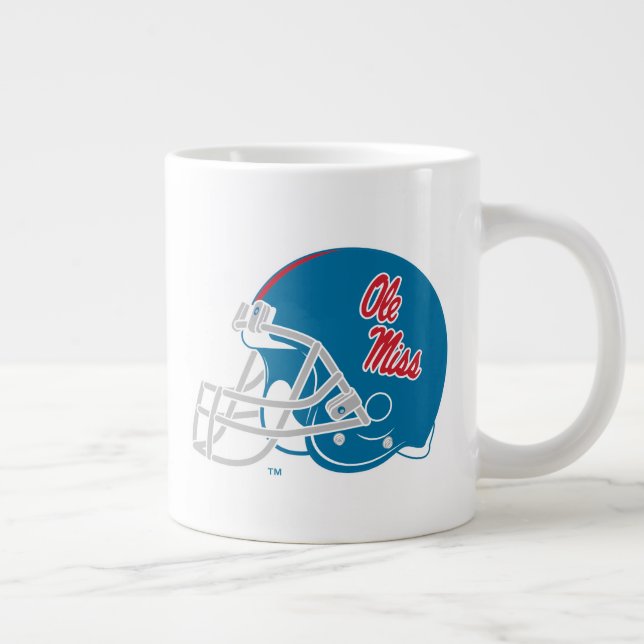 Ole Miss Football Helmet | Light Blue Giant Coffee Mug (Right)