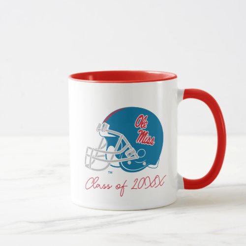 Ole Miss Football Helmet  Light Blue Mug