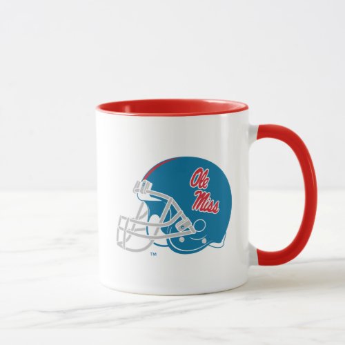 Ole Miss Football Helmet  Light Blue Mug