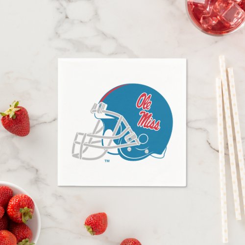 Ole Miss Football Helmet  Light Blue Napkins