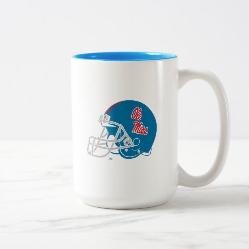 Ole Miss Football Helmet  Light Blue Two_Tone Coffee Mug
