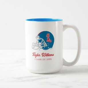 Ole Miss Football Helmet   Light Blue Two-Tone Coffee Mug