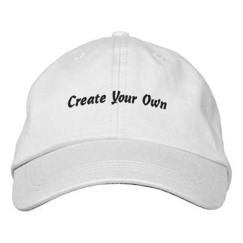 Ole Script Font Black Color Create Your Own Embroidered Baseball Cap