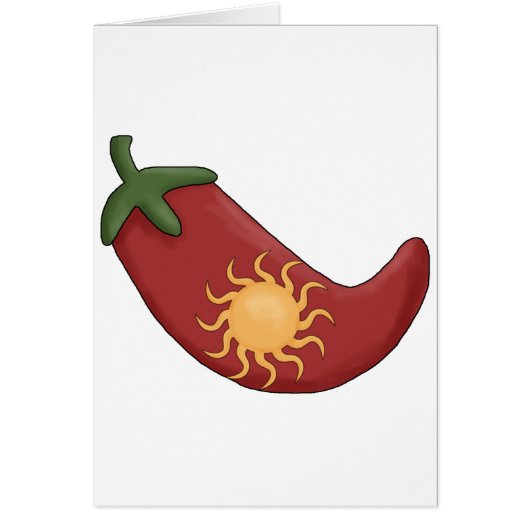 Ole! Sun Stuffed Red Chili Pepper - Blank Inside Cards (Front)
