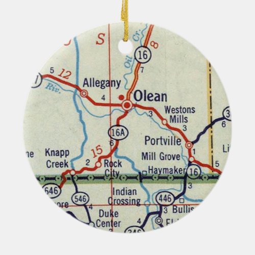 Olean NY Ceramic Ornament