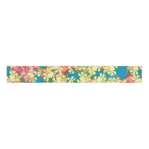Oleander Floral Flowers Tropical Ribbon