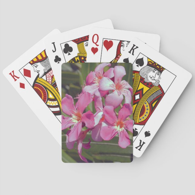 Oleander Flower Playing Cards (Back)