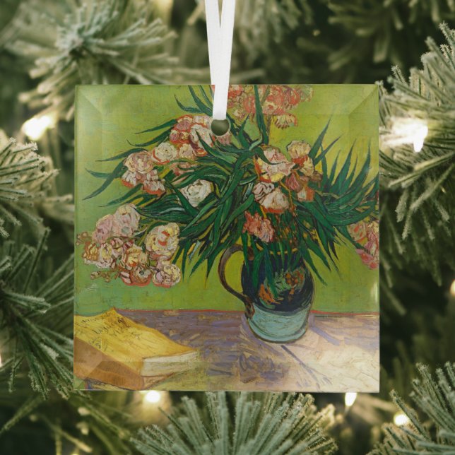 Oleanders, Vincent van Gogh  Glass Ornament (Insitu)