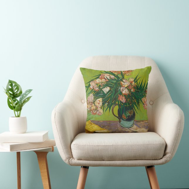 Oleanders, Vincent van Gogh  Throw Pillow (Chair)