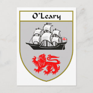 O'Leary Coat of Arms/Family Crest Postcard