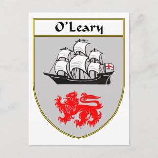 O'Leary Coat of Arms/Family Crest Postcard