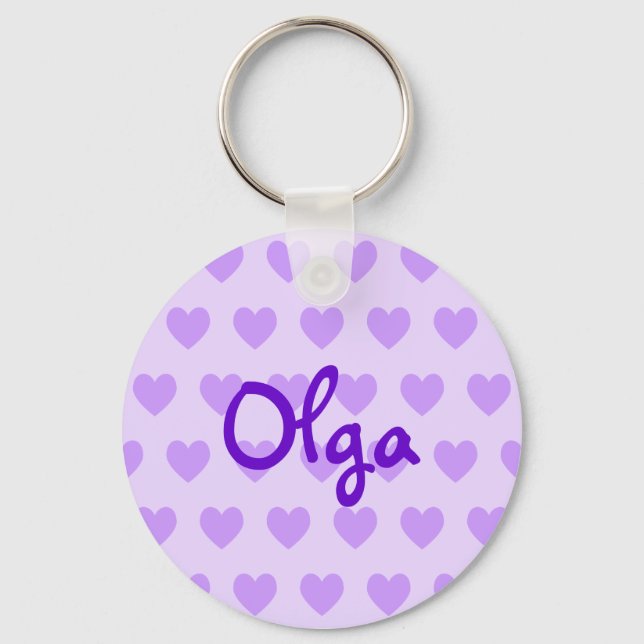 Olga in Purple Keychain (Front)