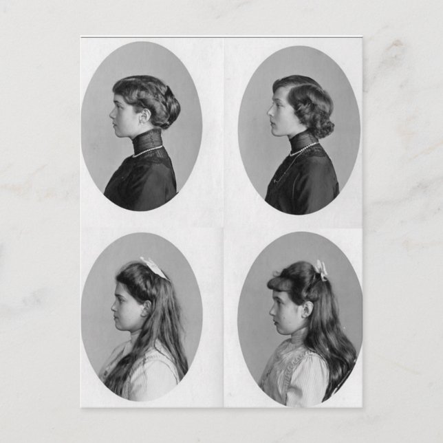 Olga, Tatiana, Marie, Anastasia Romanov of Russia Postcard (Front)