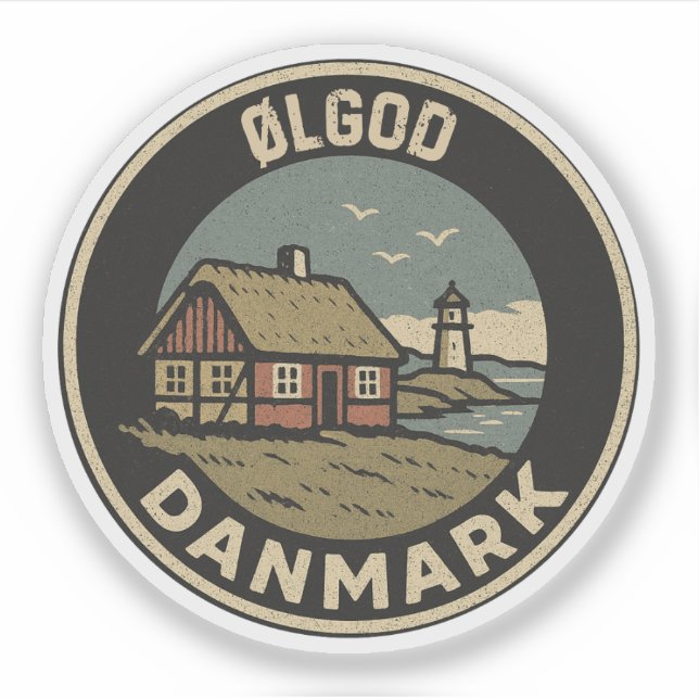 Ølgod, Denmark Danmark  Sticker (Front)