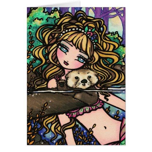 "Oliana's Otter" Fantasy Mermaid Sea Otter Fairy (Front)