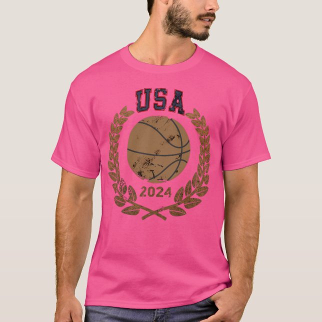 Olimpic 2024Basketball Usa T-Shirt (Front)