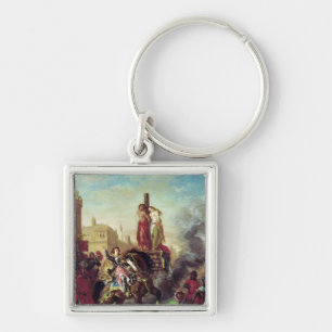 Olinda and Sophronia on the Pyre Keychain