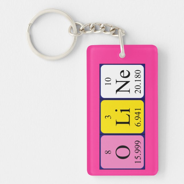 Oline periodic table name keyring (Front)