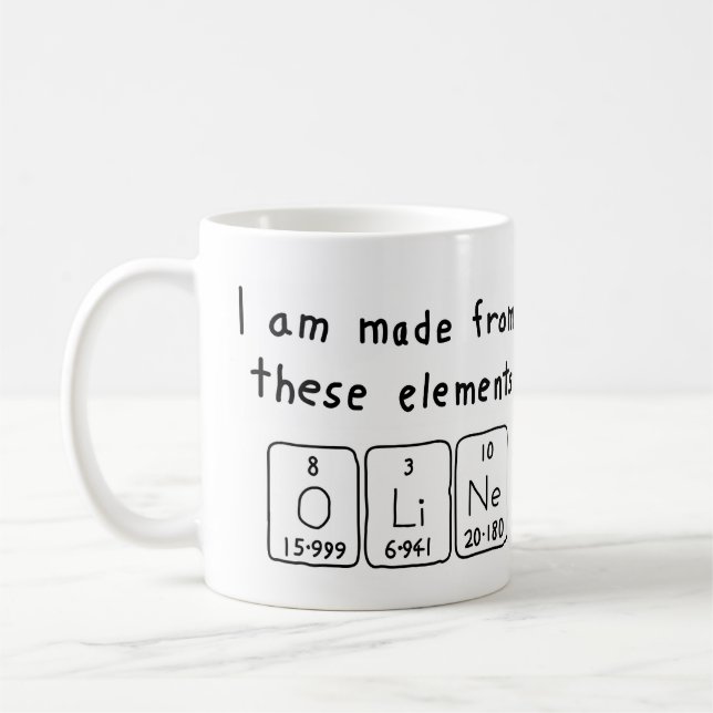 Oline periodic table name mug (Left)