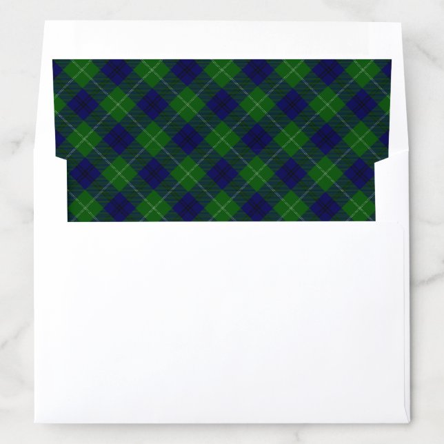 Oliphant tartan blue green plaid envelope liner (In Envelope)