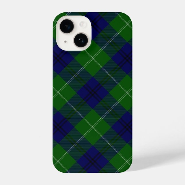 Oliphant tartan blue green plaid iPhone case (Back)