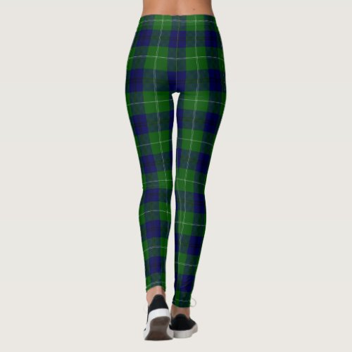 Oliphant tartan blue green plaid leggings