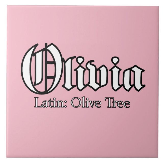Oliva Meaning Ceramic Tile (Front)
