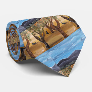 Olivar de Noche Painting by Alfred Fox Neck Tie