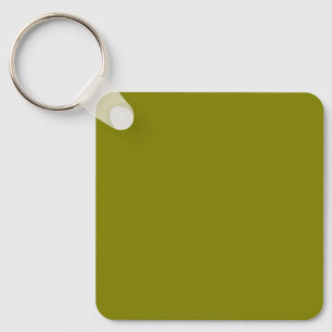 Olive 808000 Solid Color Design Keychain